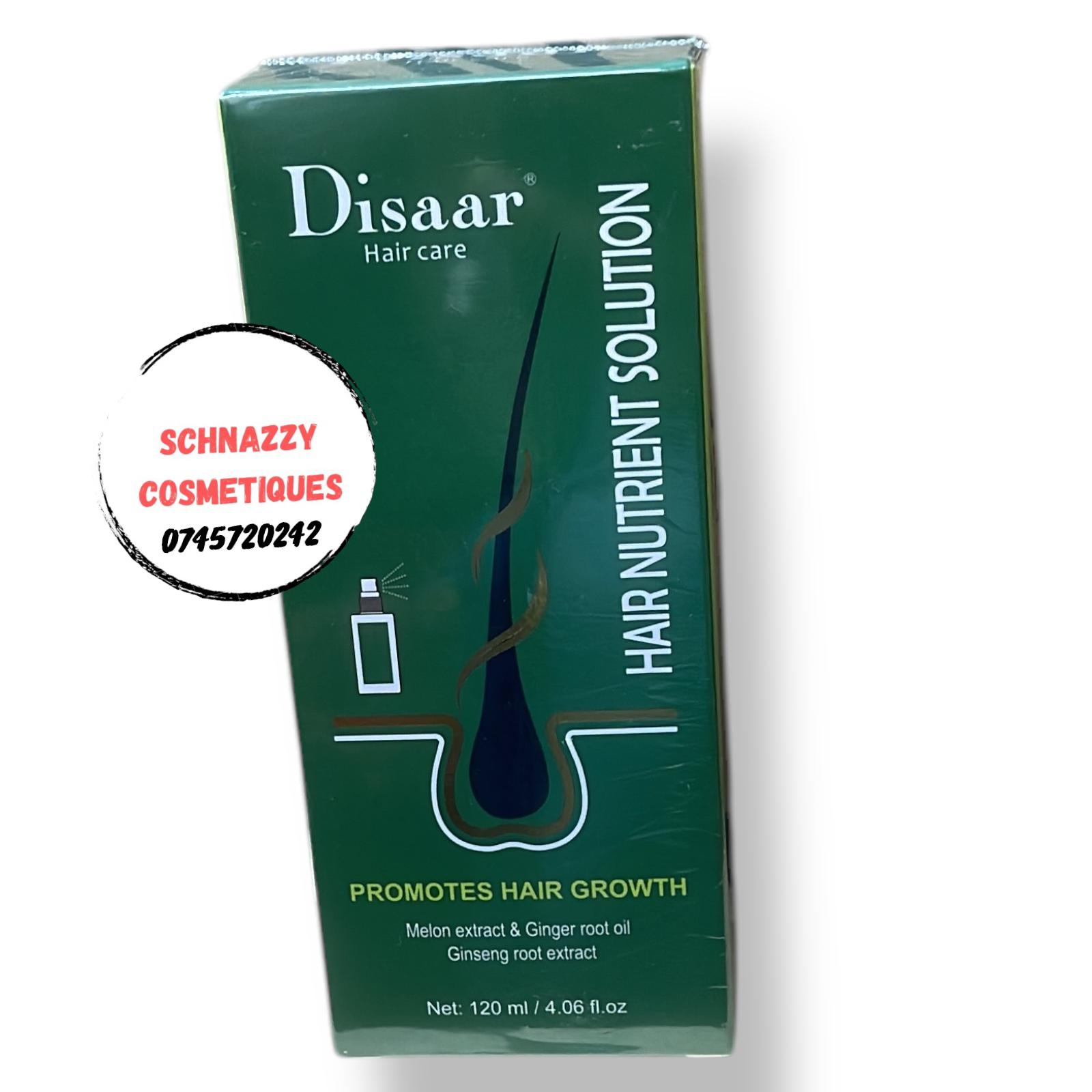 Disaar Hair Care Hair Nutrient Solution Promotes Hair Growth Neo Hair Growth Lotion 100% Natural Treatment 120ml with Melon Extract and Ginger Root Oil