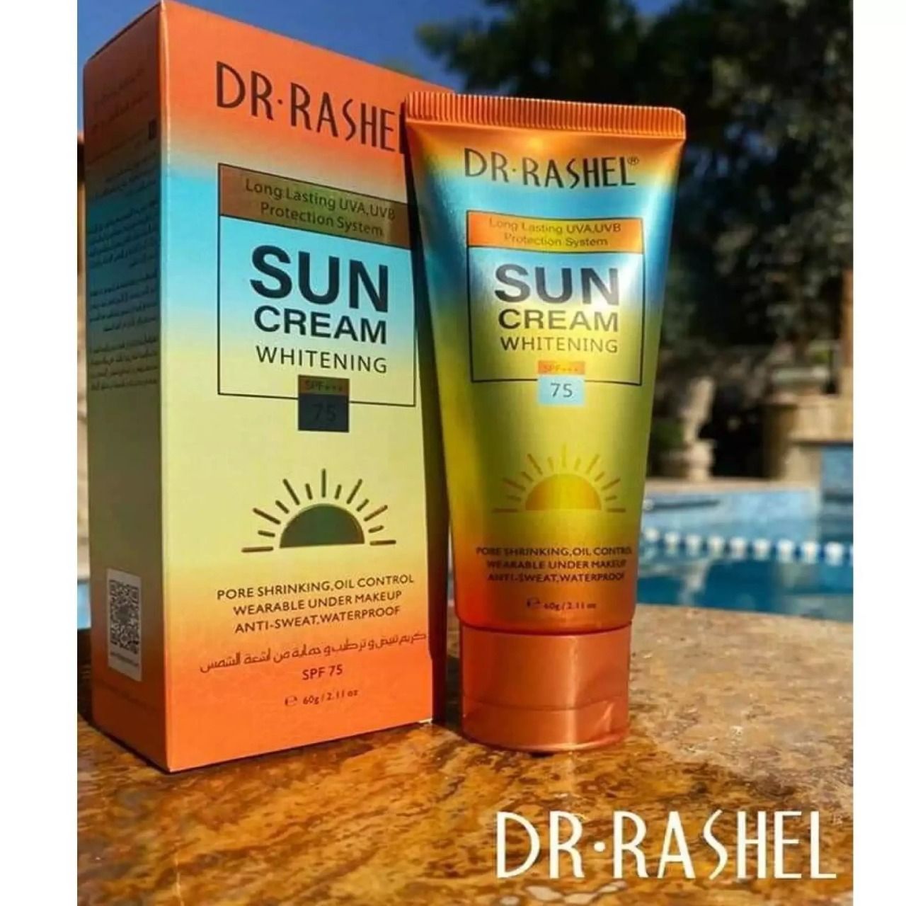 Dr. Rashel Sunscreen Sunblock Sun Cream Prevent Sunburn Block Sun Damage Tanning Aging for Outdoors Beach Sun Exposure SPF 75 PA+++