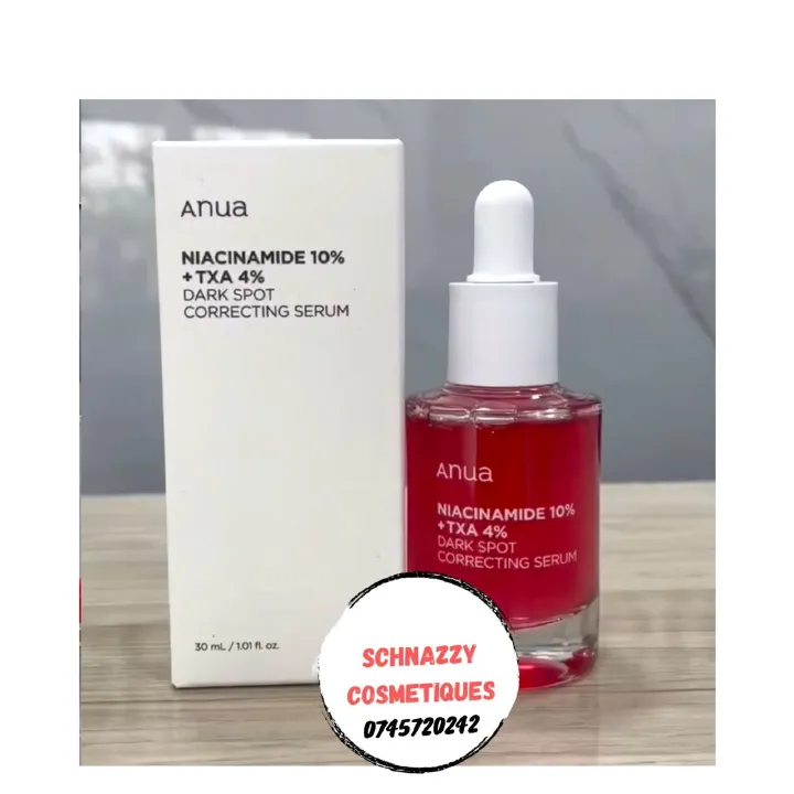 ANUA Dark Spot Correcting Serum 10% Niacinamide + 4% Tranexamic Acid and Arbutin for post acne scars, hyperpigmentation and sun spots. Brightens dull skin, even skin tone and minimise enlarged pores