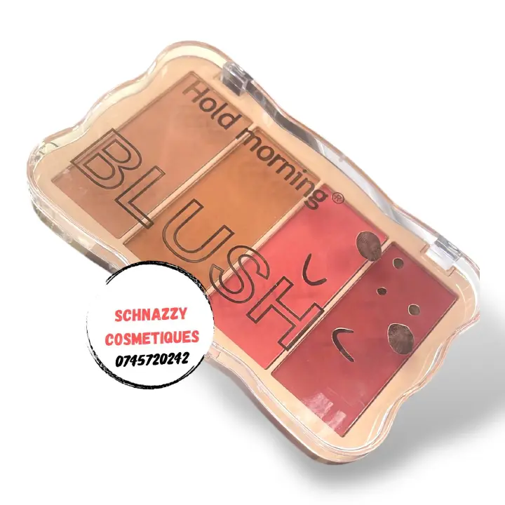Hold Morning 4 Shades Multiuse High Color Payoff Pigmented Powder Eyeshadow Palette Blush Highlighter Eyeshadow Colors Trendy MUA Make up Artist Palette Bridal Nudes Matte Subtle Glam Artistry