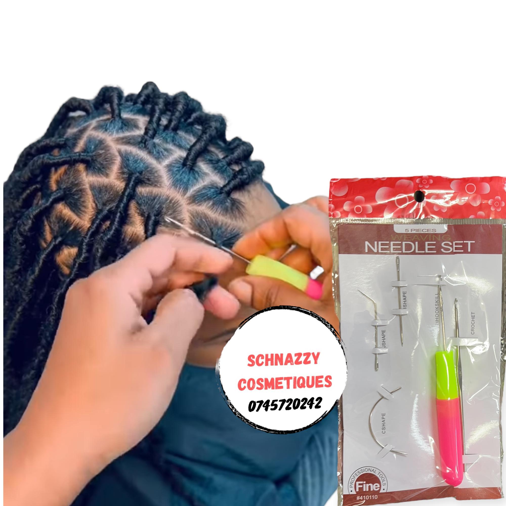 5 Pieces Weaving Needle Set for Braiding Hair Crotchet Faux Locs Soft Locs ( U Shape J Shape L Shape C Shape Latch Hook Skill Crotchet) Beginner Friendly