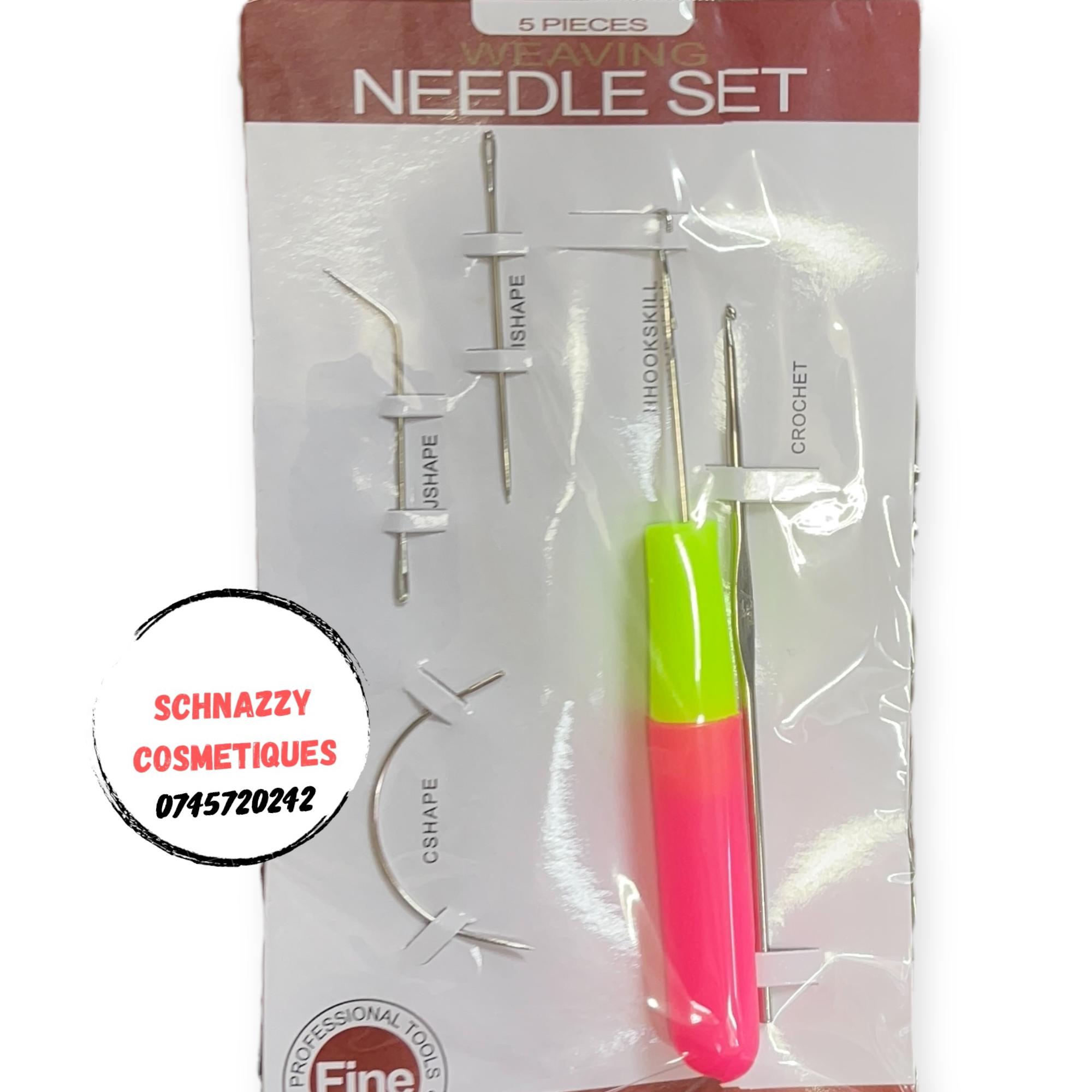 5 Pieces Weaving Needle Set for Braiding Hair Crotchet Faux Locs Soft Locs ( U Shape J Shape L Shape C Shape Latch Hook Skill Crotchet) Beginner Friendly