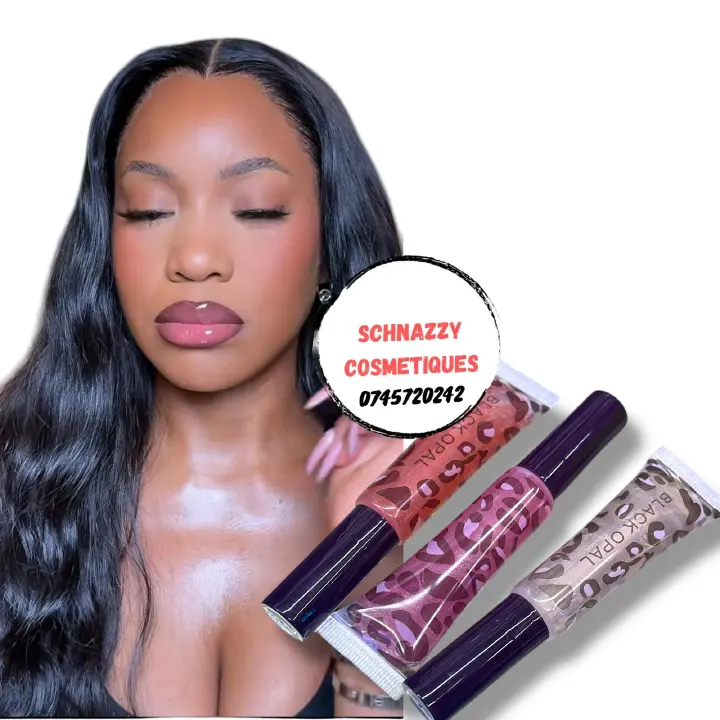 3pc Black Opal LipGloss Lipstick 3pcs Beaute Lippies Glide Smoothly Gloss Set Sheer Pigmented Long Lasting Non-Sticky