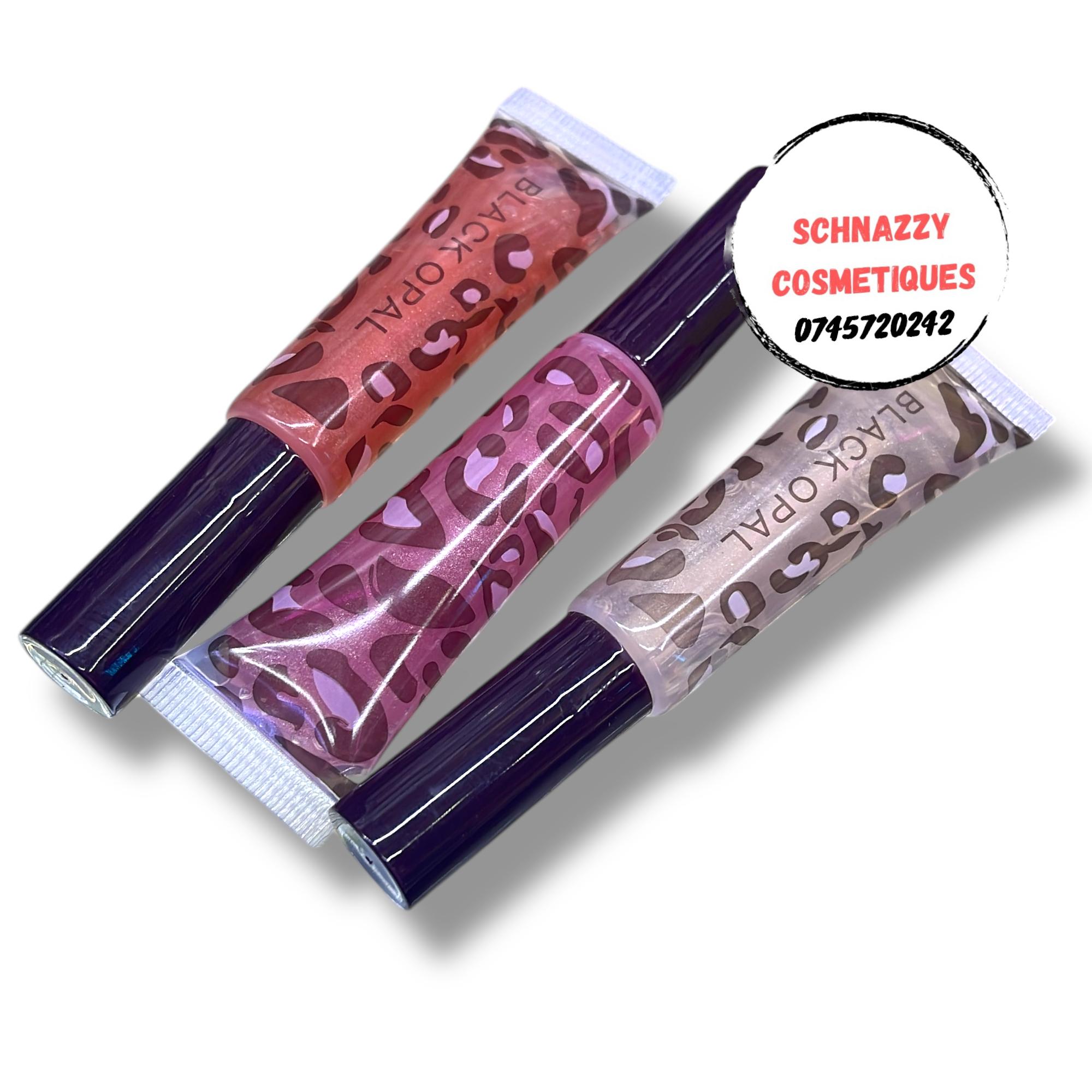 3pc Black Opal LipGloss Lipstick 3pcs Beaute Lippies Glide Smoothly Gloss Set Sheer Pigmented Long Lasting Non-Sticky