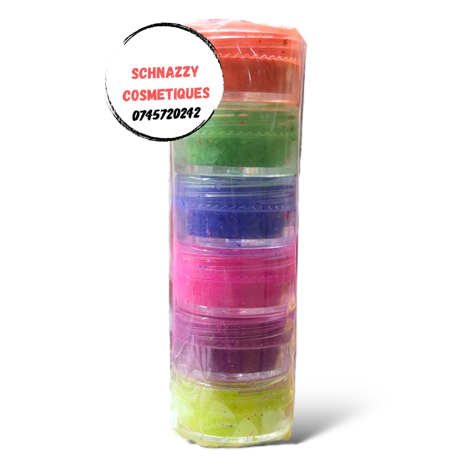 6pcs Neon Powder Eyeshadow Eyeliner Multipurpose Neon Colors Mica Nail Powder Neon Eyeshadow Versatile Use