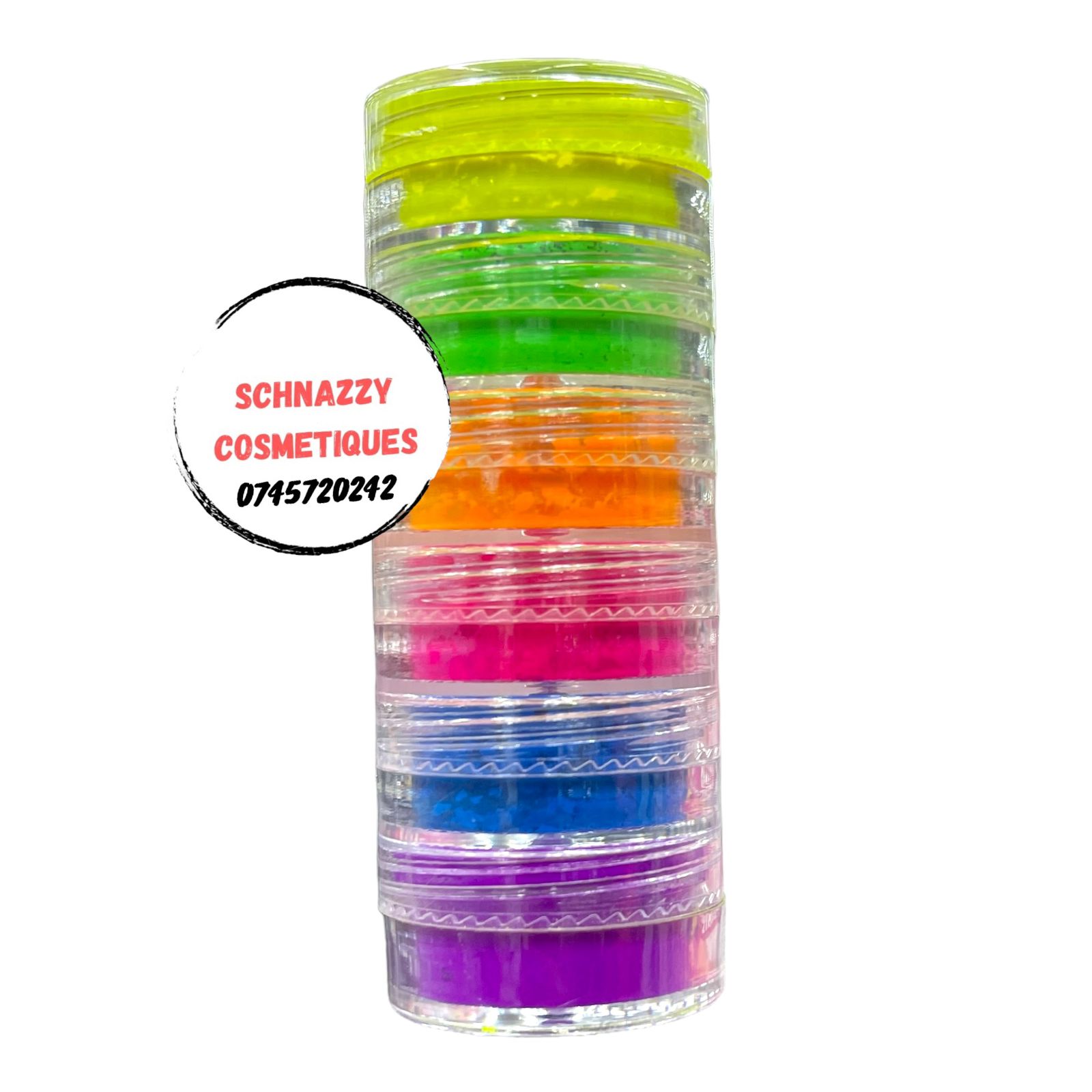 6pcs Neon Powder Eyeshadow Eyeliner Multipurpose Neon Colors Mica Nail Powder Neon Eyeshadow Versatile Use