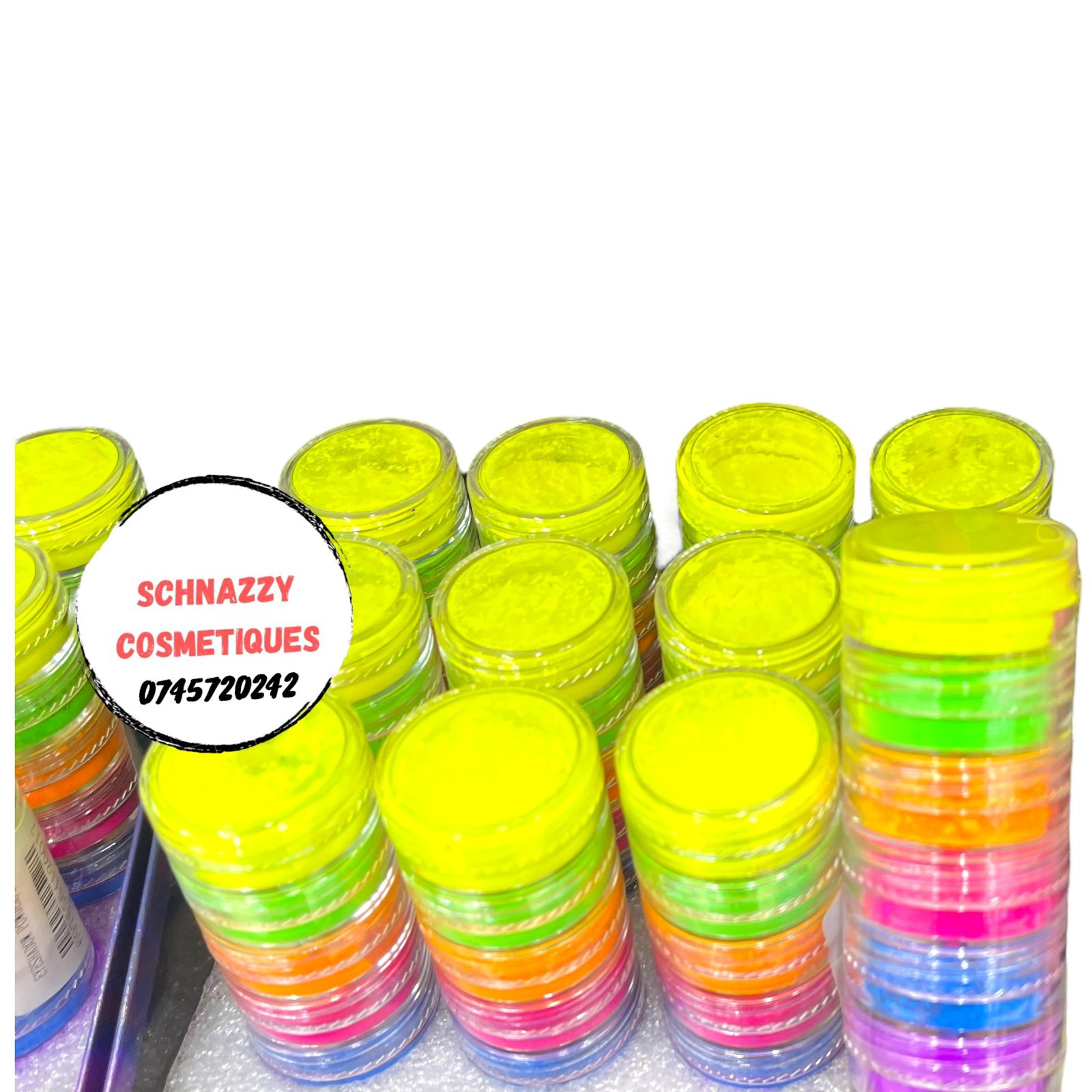 6pcs Neon Powder Eyeshadow Eyeliner Multipurpose Neon Colors Mica Nail Powder Neon Eyeshadow Versatile Use