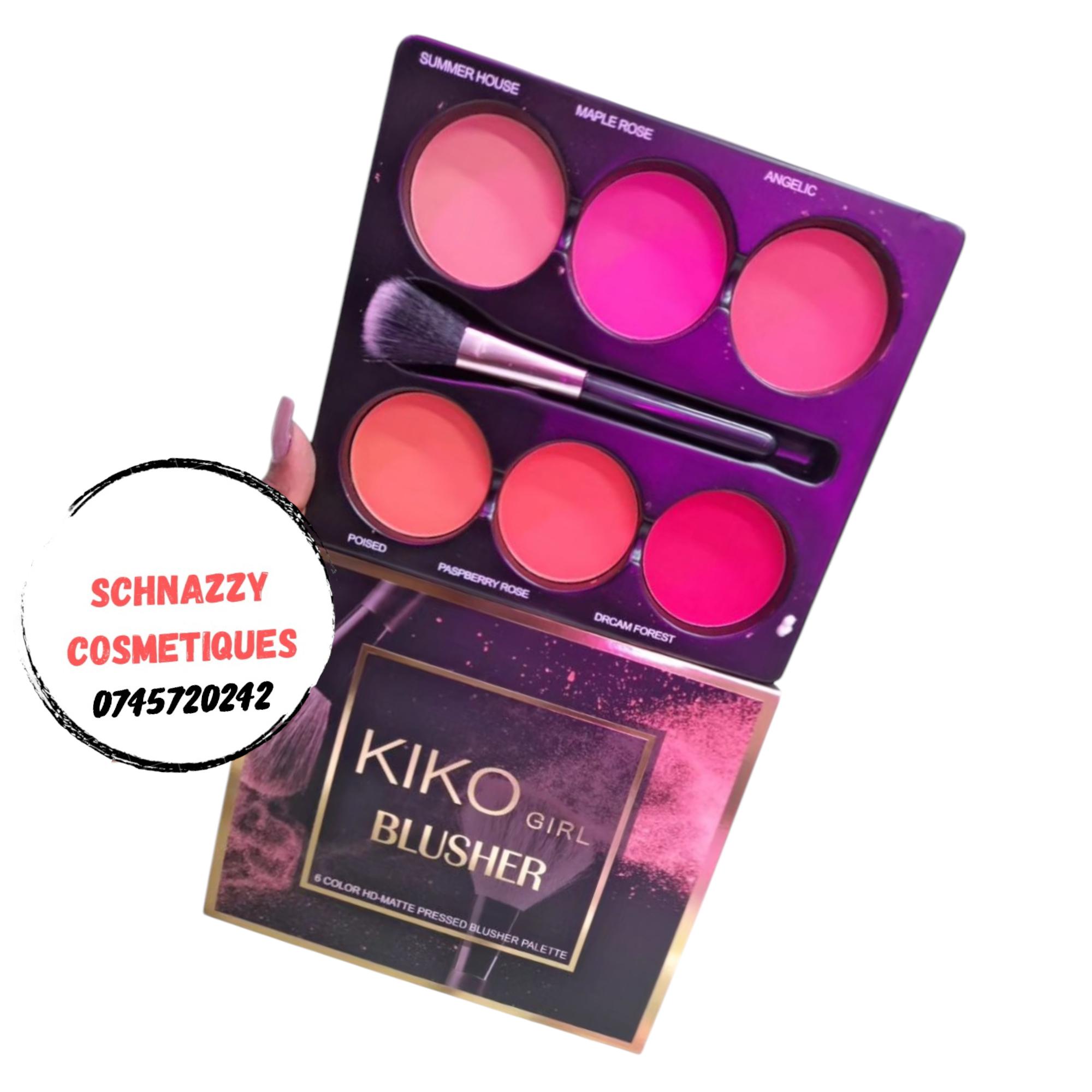 KIKO 6 Shades Multiuse High Color Payoff Pigmented Powder Eyeshadow Palette Blusher Lipcolor Eyeshadow Colors Trendy MUA Make up Artist Palette Bridal Nudes Matte Subtle Glam Artistry