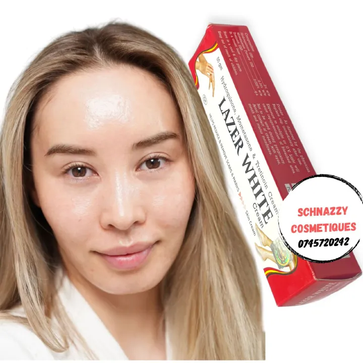 Lazer White Beauty Cream Mometasone Tretinoin 0.025% w/w with Hydroquinone 2% for Spots Scars Hyperpigmentation Dark Circles Undereye Puffiness Wrinkles Lines Blackness Redness Sunburn Brighten Glow