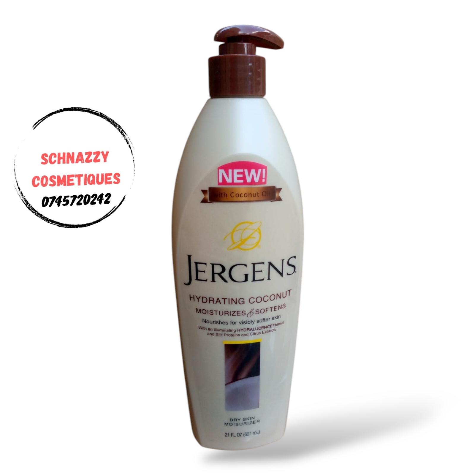 Jergens Body Lotion 621ml ( Age Defying Skin Firming Papaya Honey Soothing Aloe Skin Whitening Care Overnight Repair Natural Glow Daily Moisture Shea Butter Hydrating Coconut)
