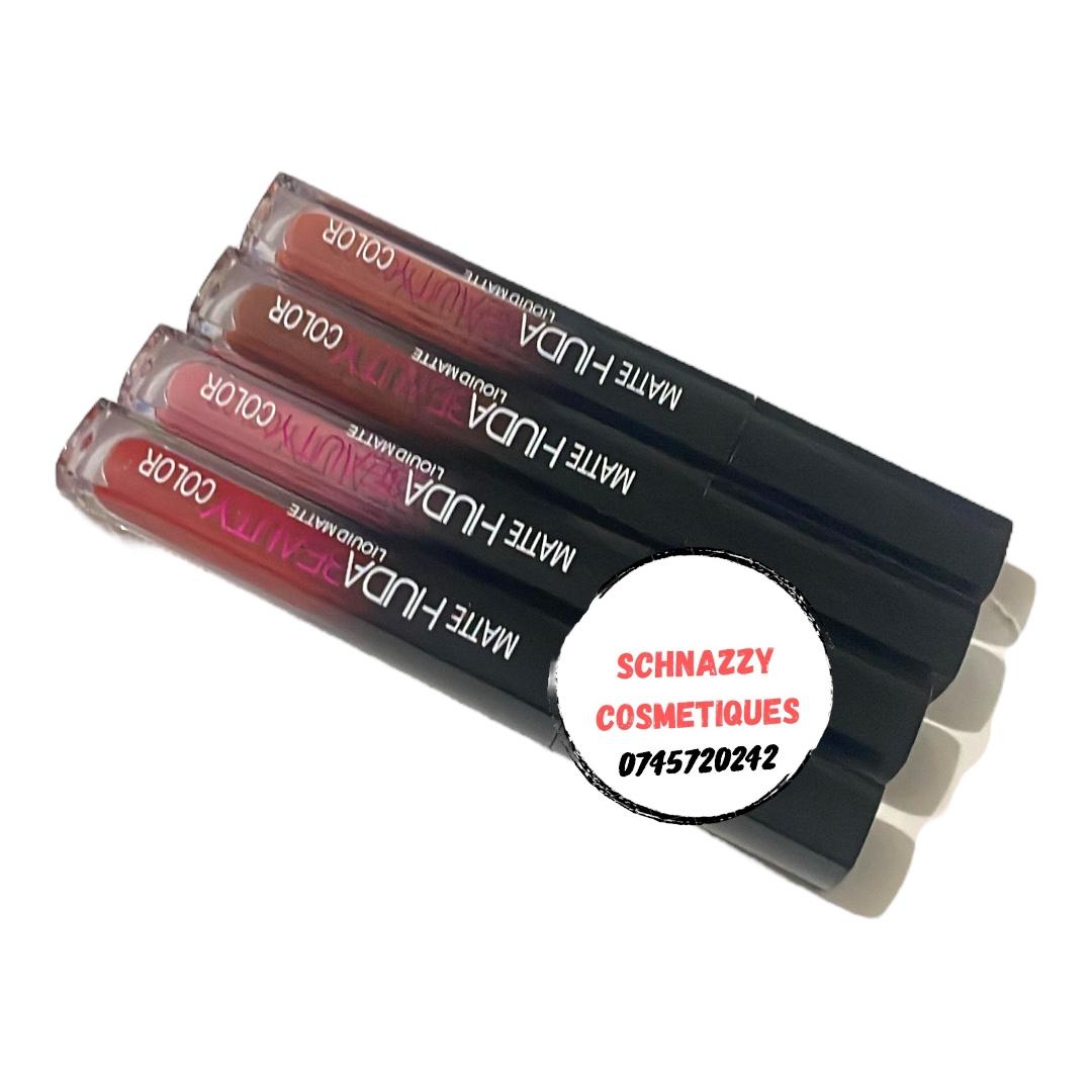 4pcs Beautiful Lips Assorted Matte Liquid Lipsticks Longlasting Rich Color Payoff Doesn't Break Matte Huda Beauty Lipstick