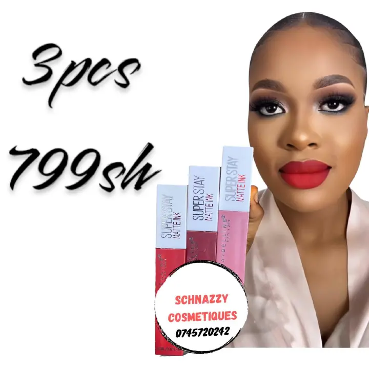 Trending New Arrivals 3pcs Matte Lippies Liquid Lipstick Set Highly Pigmented Smooth Long Lasting Non-Stick Cup Superstay