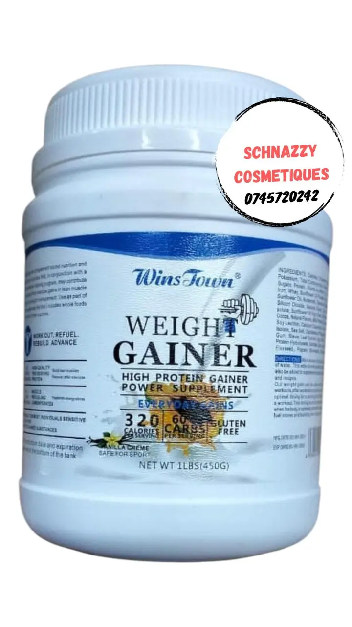 Winstown Weightgainer High Protein Gainer Power Supplement Everyday 450g Vanilla Creme 320Kcal Per Serving SUPER APETI PLUS WEIGHT GAIN