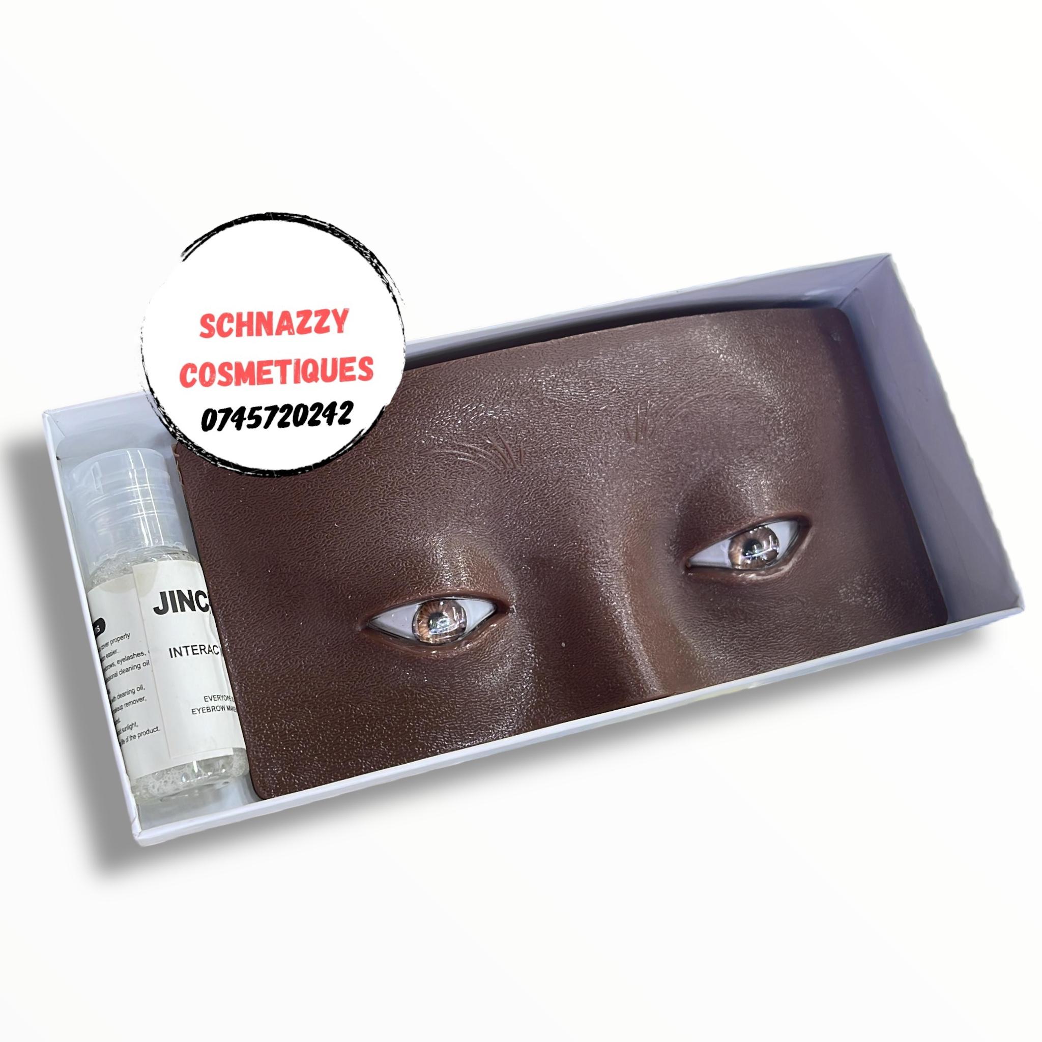 Reusable Realistic 3D Silicon Face Makeup Dummy MAKEUP PRACTICE BOARD BEAUTY STUDENT PRO-MUA LEARNER BEGINNERS Beauty Academy Training Practice Face Eyelash Brows Makeup Face Mask Eyeshadow