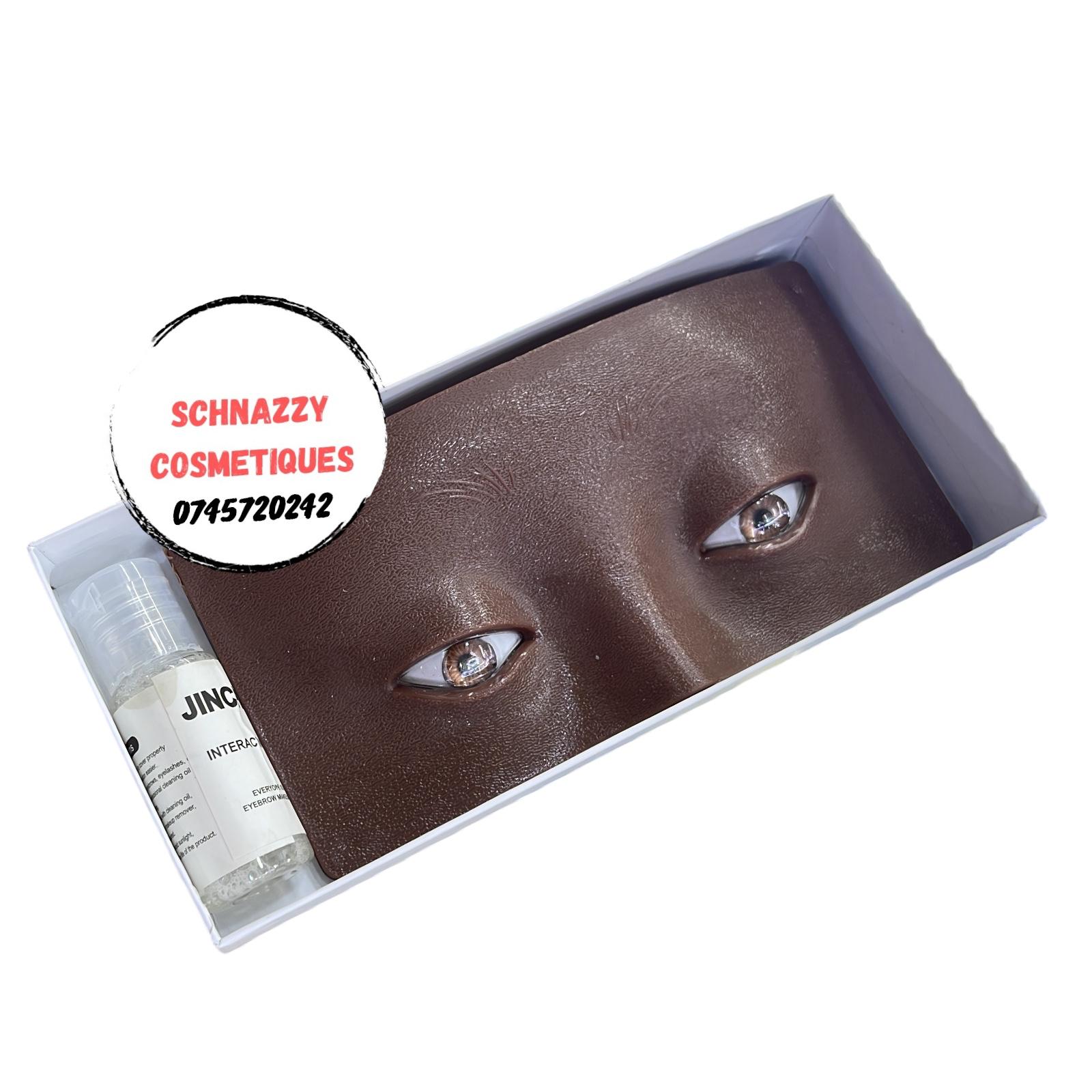Reusable Realistic 3D Silicon Face Makeup Dummy MAKEUP PRACTICE BOARD BEAUTY STUDENT PRO-MUA LEARNER BEGINNERS Beauty Academy Training Practice Face Eyelash Brows Makeup Face Mask Eyeshadow