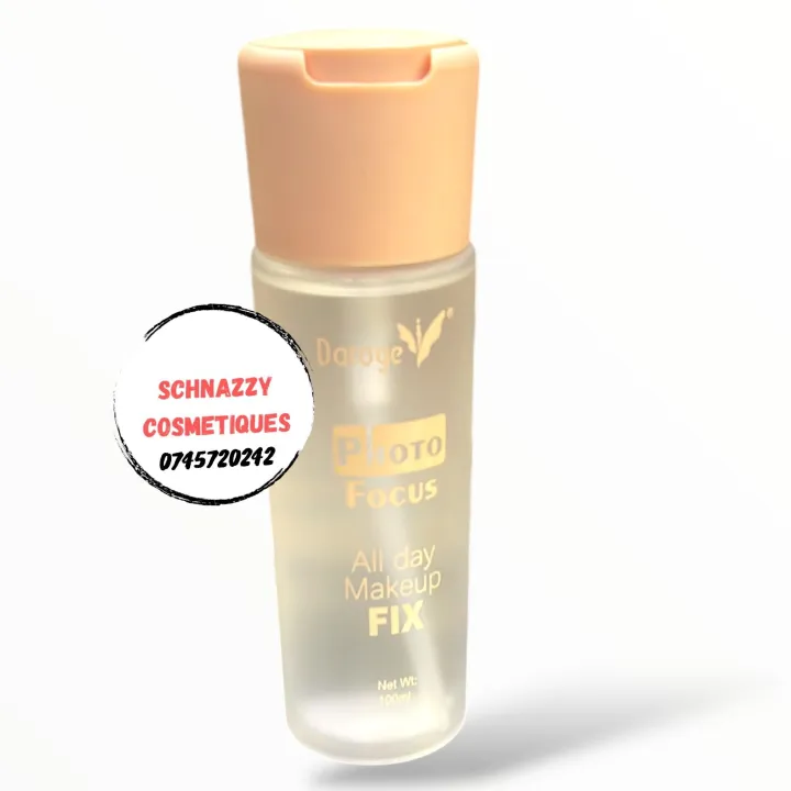 Daroge Photo Focus All Day Makeup Fix 100ml Fights Excess Shine Long Wearing Lightweight Mist Soft Finish Makeup Stays for Hours