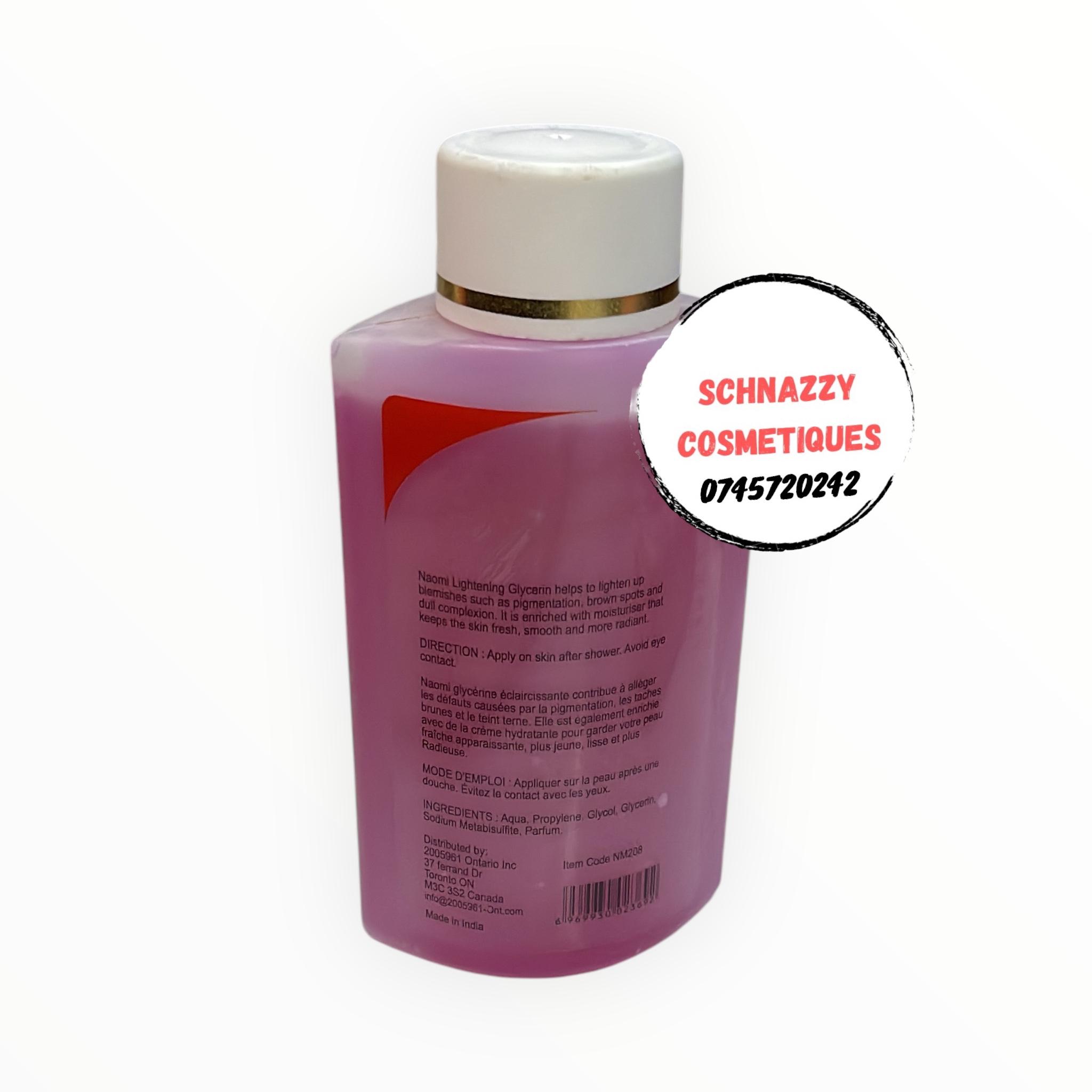 NAOMI Lightening Glycerine Extra Strong Lighten Up Blemishes Pigmentation Brown Spots Dull Complexion More Fresh, Smooth Radiant Skin 200ml