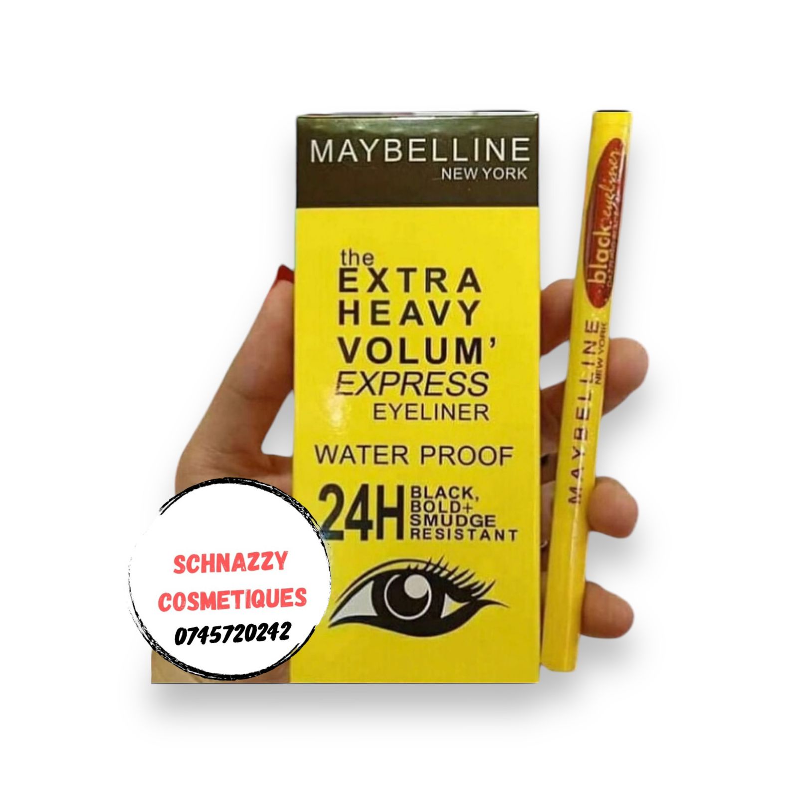 The 24H Extra Heavy Volume Express Eyeliner Waterproof Black Bold Smudge Resistant for Brighter Eyes Illuminate Your Eyes Makeup Look Makes Your Eyes Pop Pair with Mascara or Some Lash Effect