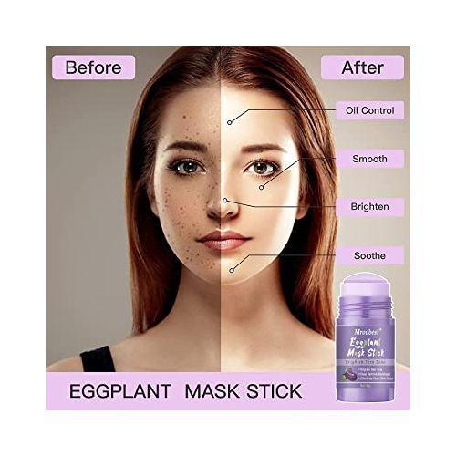 Green Tea Mask Mud Stick Under Eye Blackness Dark Circles Redness Sunburn Antiaging Promote Collagen Skin Clarity Acne Blackhead Smooth Clear Complexion Tighten Pores Clay Stick Mask