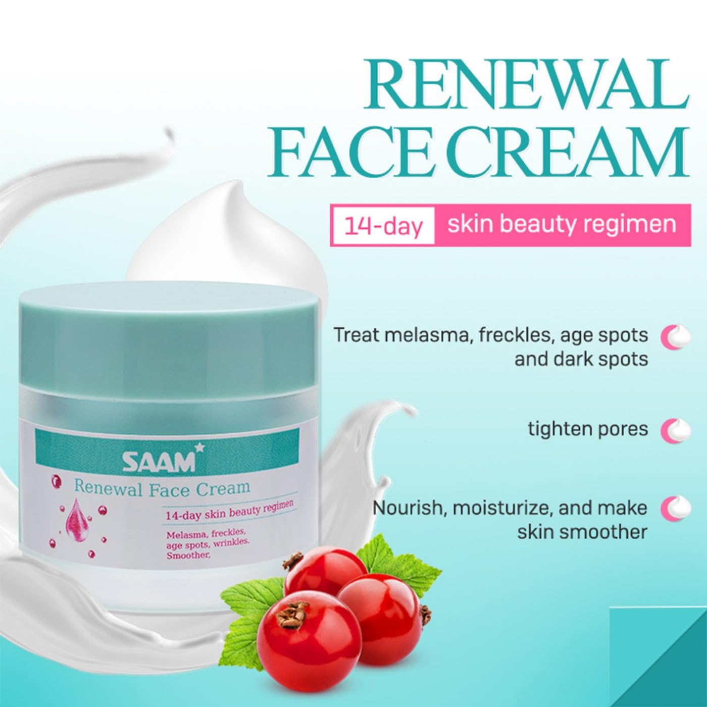 Trending Bestseller SAAM Renewal Face Cream for Melasma Age Spots Hyperpigmentation Sunburn Red Face Reveal  Brighter Even Toned Radiant Skin