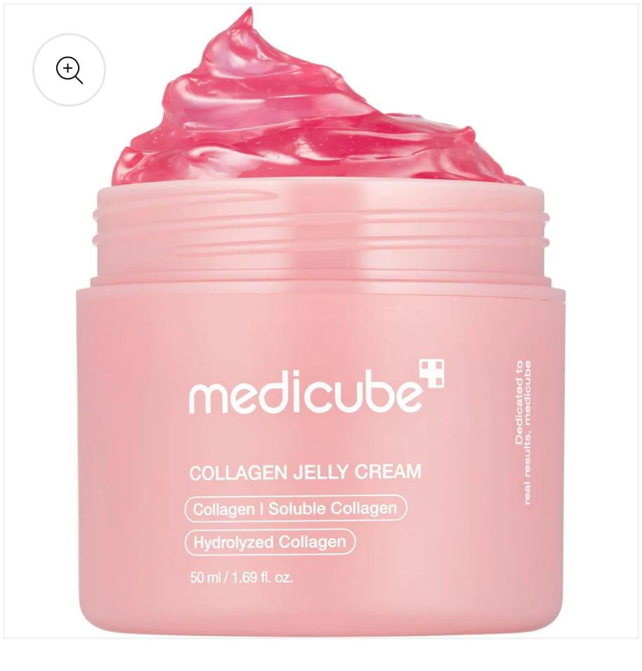 New Trending Viral MEDICUBE COLLAGEN JELLY CREAM with Niacinamide and Squalane Soluble Hydrolyzed Collagen Face Cream Better Absorption and Deeper Penetration for Even Radiant Hydrated Glass Skin Glow