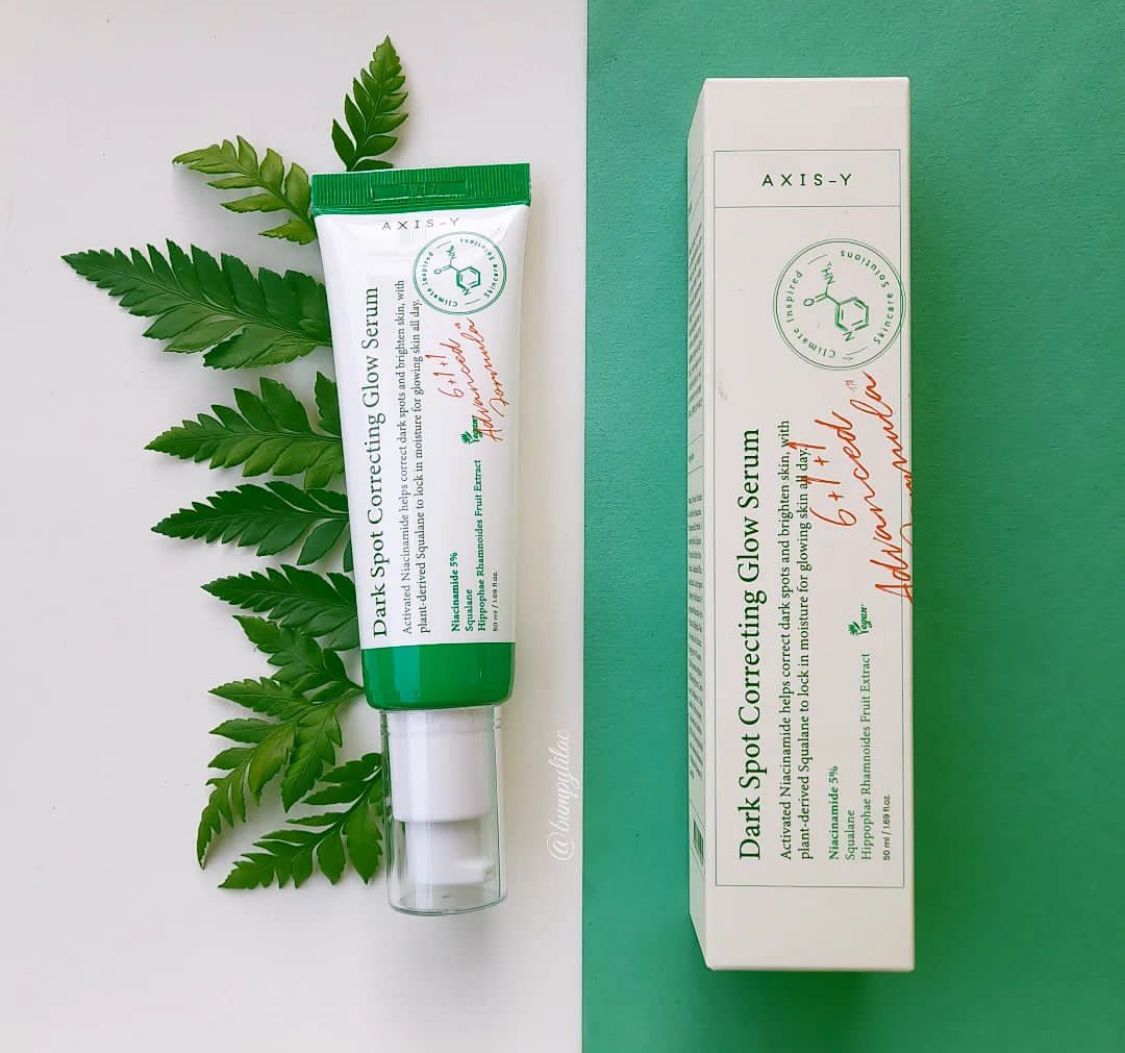 AXIS-Y Dark Spot Correcting Glow Activated Niacinamide Treats Hyperpigmentation Brightens Improves Uneven Skin Tone Squalane to Retain Skin Moisture ( AXIS Y CREAM AXIS Y SERUM)