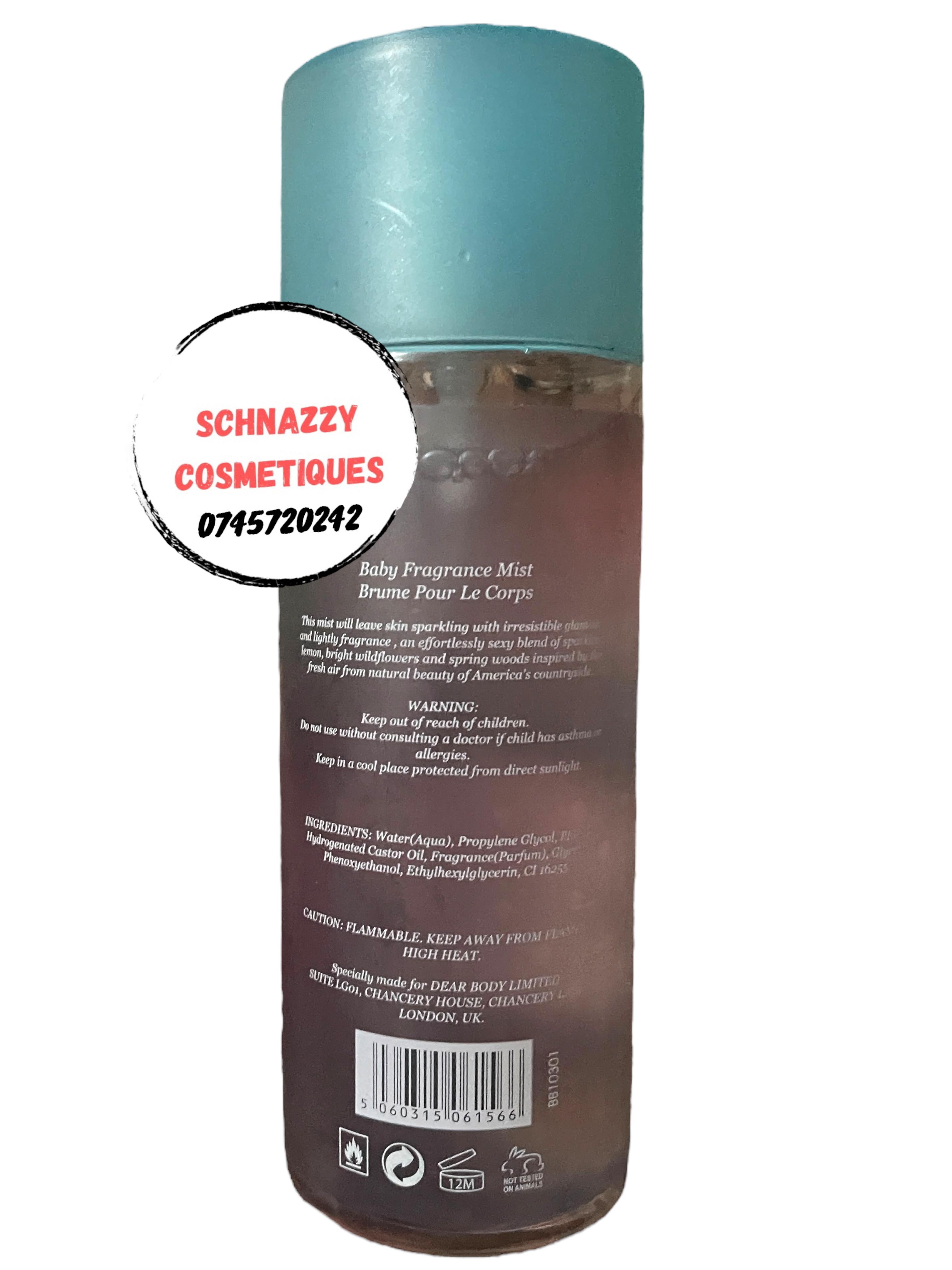 Dear Baby 250ml Baby Fragrance Mist Kids Children Perfume Smells Heavenly Subtle Comforting Luxury Unisex Child Gift Baby Gift