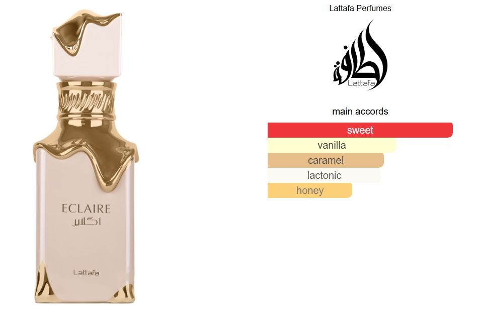 50ml!!! Eclair Perfume Floral Fruity Gourmand Fragrance for Women Top notes are Caramel, Milk and Sugar; Middle notes are Honey and White Flowers; Base notes are Vanilla, Praline and Musk