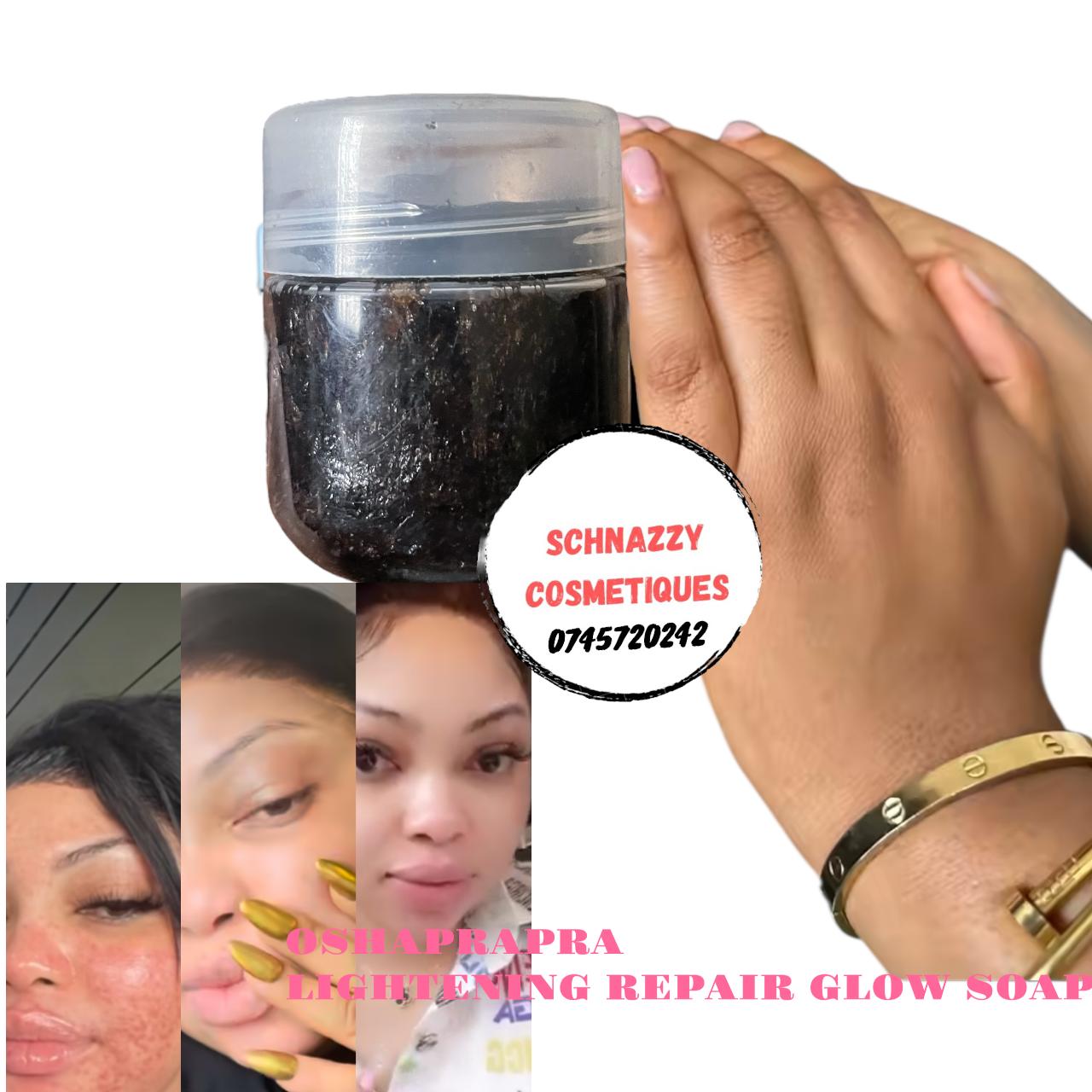 Oshaprapra Whitening Soap Luxurious Glow Lighten Brighten Evenly Repair Gently Exfoliate Dull Dead Skin Smoothen Out Complexion Beautifully Sweet Supple Flawless Skin Tone Infused with Active Formulas