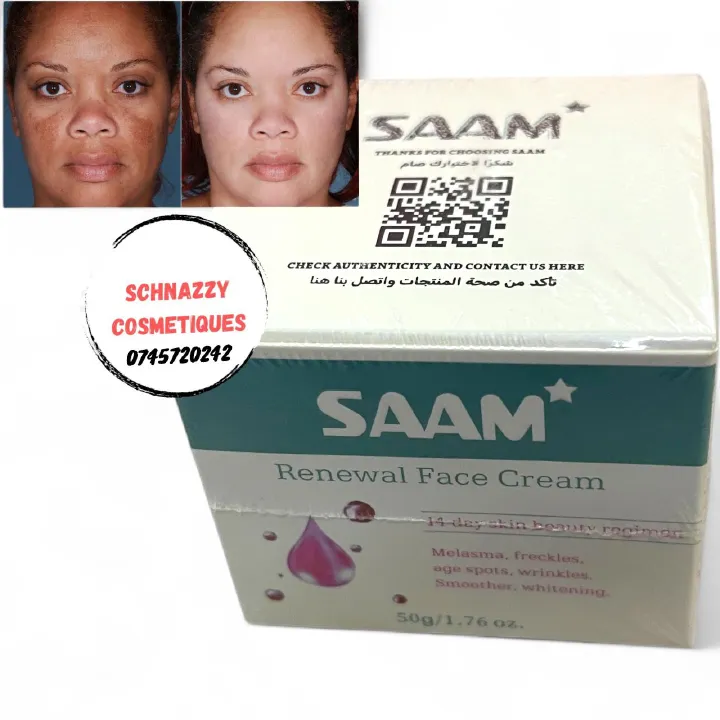 OFFER!!! AUTHENTIC SAAM CREAM Face Renewal Face Cream with Scan Code for Melasma Age Spots Hyperpigmentation Sunburn Red Face Reveal Brighter Even Toned Radiant Skin