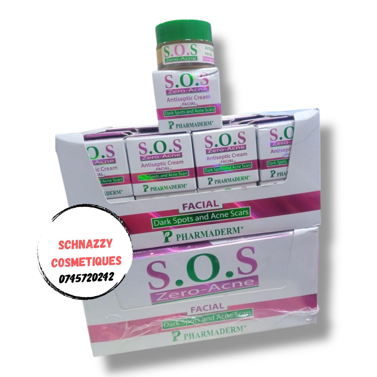 S.O.S Zero-Acne Antiseptic Facial Cream Acne Pimple Marks Dark Spots Blemishes	SOS Medicated Face Cream