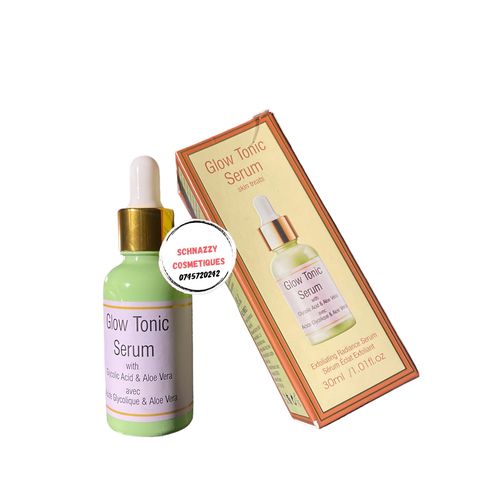 Roushun Skin Treats Glow Tonic Serum with Glycolic Acid & Aloe Vera Exfoliating Toning Radiance Serum 30ml