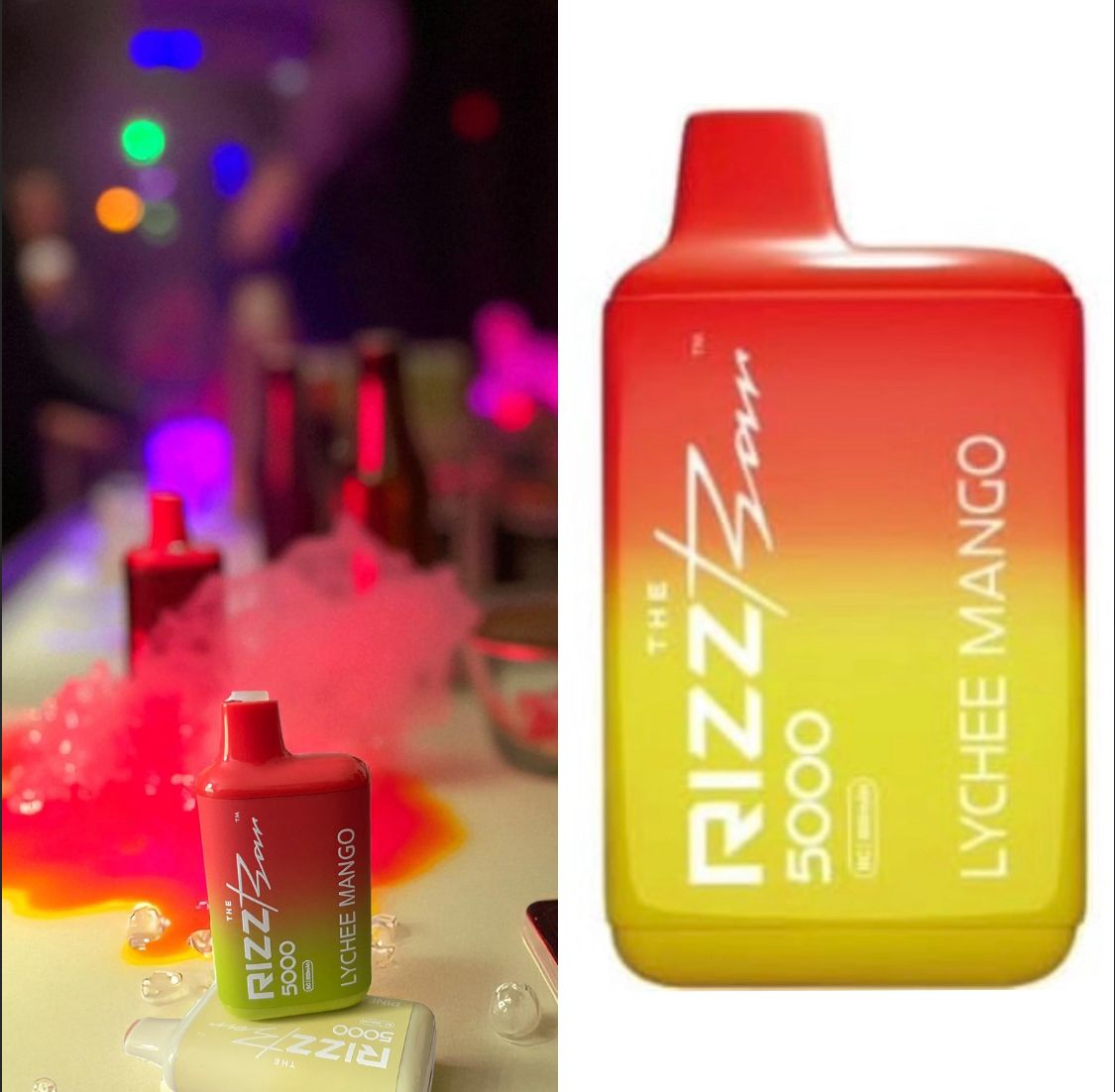 The Rizz Cloud Chasers Premium Disposable Smoker Vape Pen High Quality Constant Taste E-Cigarette Bar Stylish Sleek Portable Rechargeable 5% Nicot 10ml Capacity 5000 Puffs Smooth Flavor Vapors (18+)