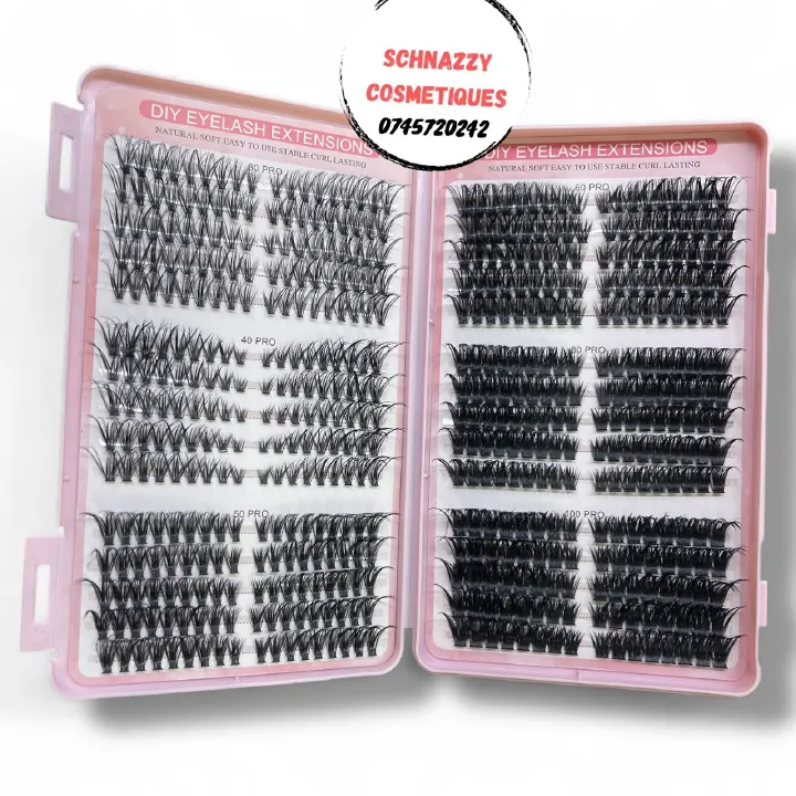 NEW!! Trending Limited Offer Sale Bulk Supply Lashtech Wallet Clustered Assorted Lengths Lashes Curl Mink Lash Fluffy Full Baddie Cluster Lashes Mini Strips Faux Human Hair Thick Dark Lashes