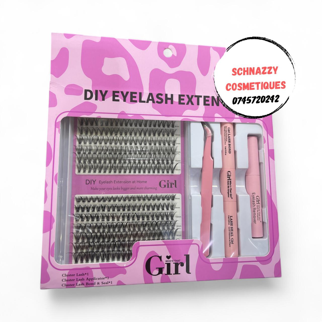 Cluster Individual Eyelash Extension Reusable Cluster Mink Curl Eye Eyelashes DIY Lash Kit with Adhesive and Tweezer Light as Air