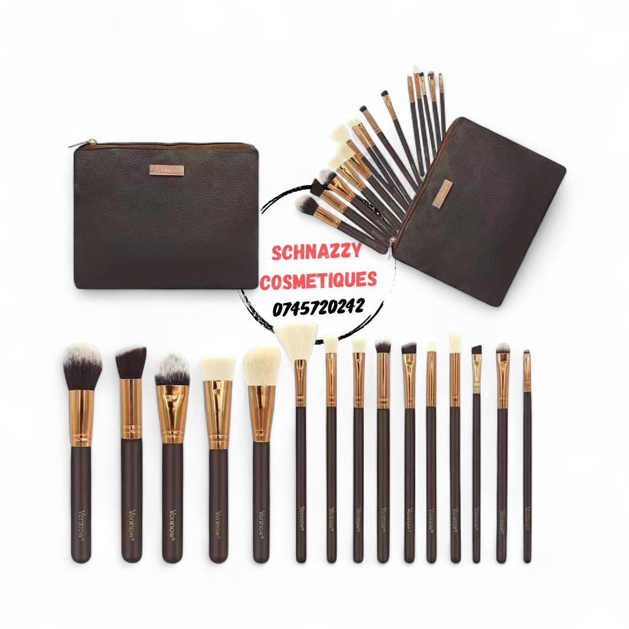 15 Piece Makeup Brush Set Professional Use MUA Essential Set Make Up Artist Face Brush Makeup Brush Set Foundation Brush Powder Brush VENINOW