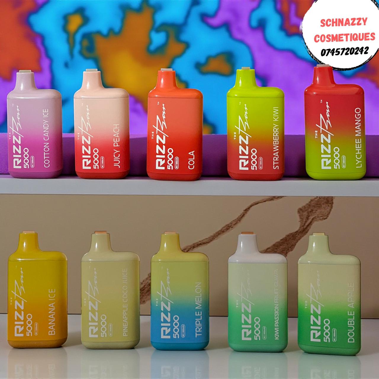 The Rizz Cloud Chasers Premium Disposable Smoker Vape Pen High Quality Constant Taste E-Cigarette Bar Stylish Sleek Portable Rechargeable 5% Nicot 10ml Capacity 5000 Puffs Smooth Flavor Vapors (18+)