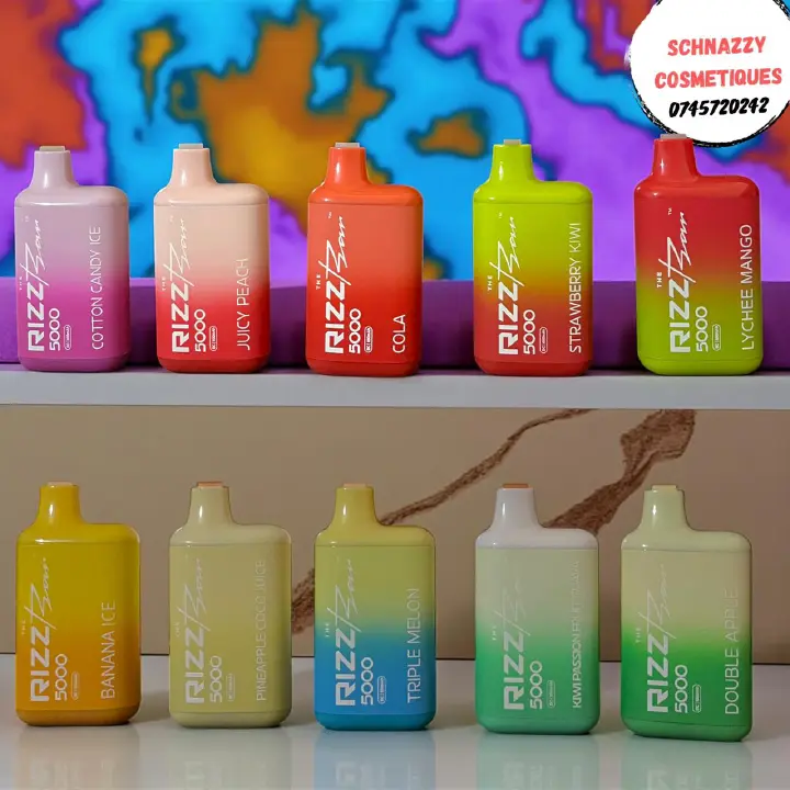 The Rizz Cloud Chasers Premium Disposable Smoker Vape Pen High Quality Constant Taste E-Cigarette Bar Stylish Sleek Portable Rechargeable 5% Nicot 10ml Capacity 5000 Puffs Smooth Flavor Vapors (18+)