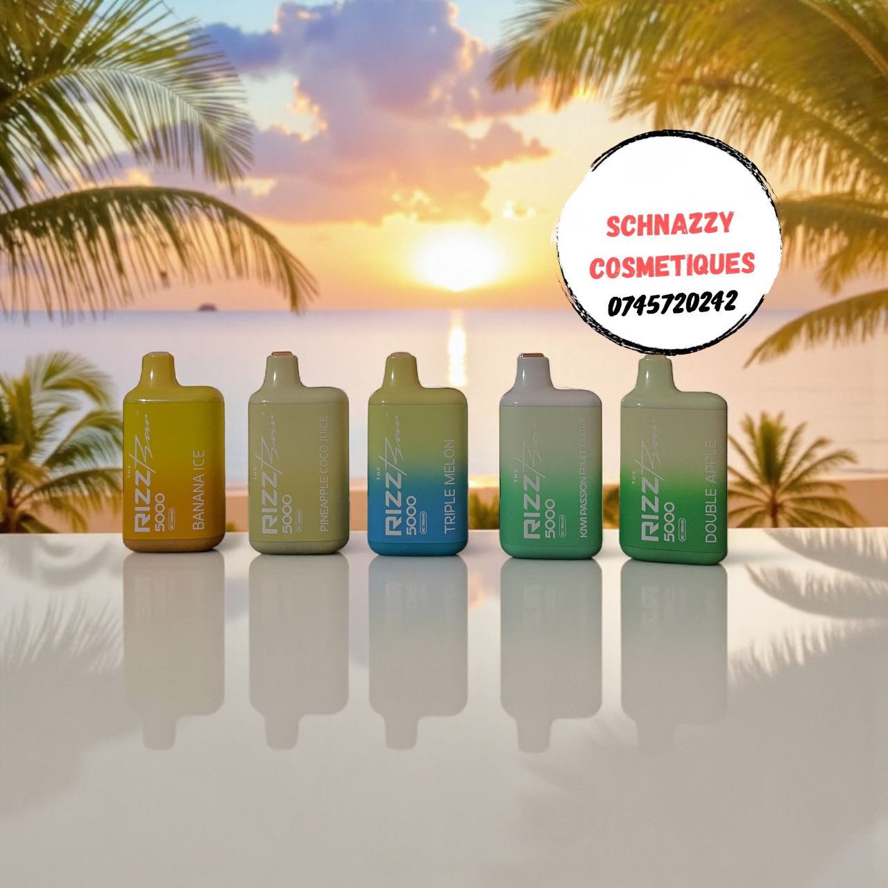 The Rizz Cloud Chasers Premium Disposable Smoker Vape Pen High Quality Constant Taste E-Cigarette Bar Stylish Sleek Portable Rechargeable 5% Nicot 10ml Capacity 5000 Puffs Smooth Flavor Vapors (18+)