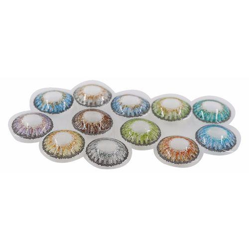 NEW Trending Eye Contact Lens Eye Color Blends 1 Pair (FOR 2 EYES) Cosmetic Aesthetic Use Blue Green Grey Brown Choices + FREE STORAGE CASE