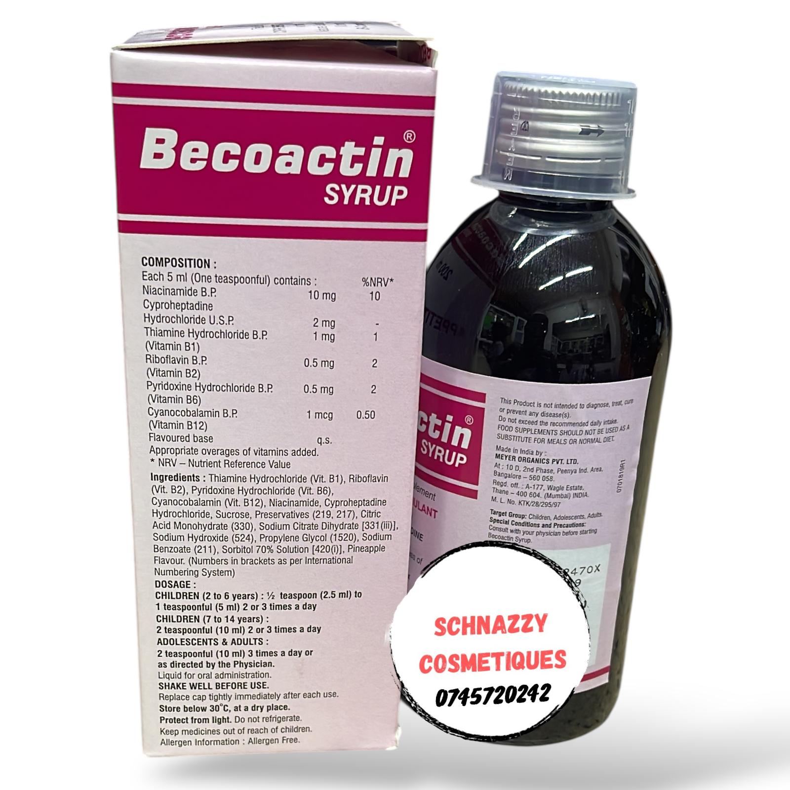 Meyer Becoactin Synergistic Combination of Cyproheptadine B Vitamins Improve Appetite Increase Weight Regulate Metabolism Tackles Eating Disorders Poor Appetite Weight loss