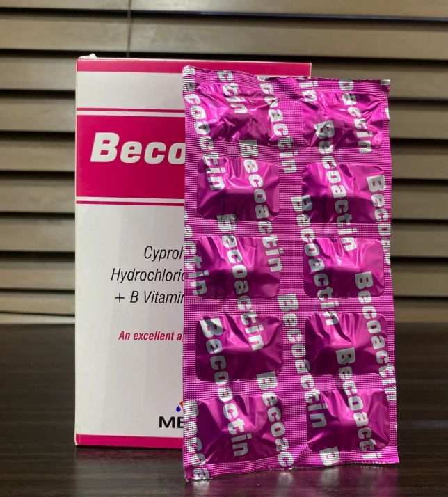 Meyer Becoactin Synergistic Combination of Cyproheptadine B Vitamins Improve Appetite Increase Weight Regulate Metabolism Tackles Eating Disorders Poor Appetite Weight loss
