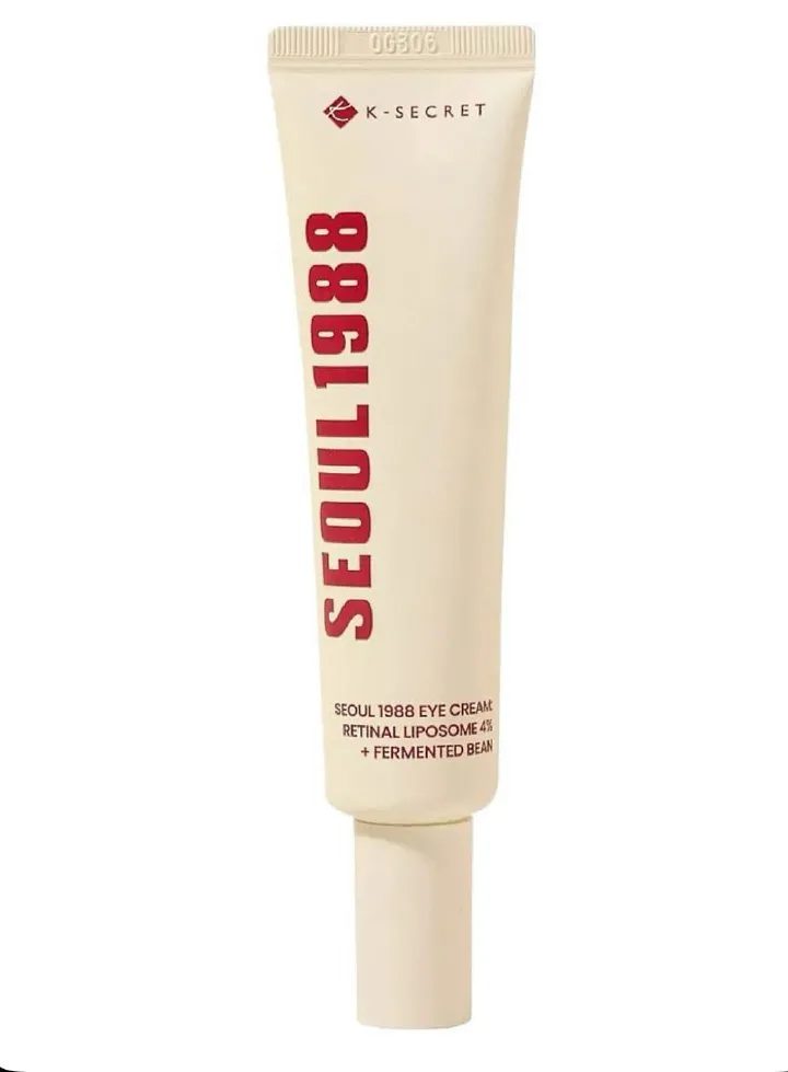 SEOUL 1988 Eye Cream Liposome Retinal 4% + Fermented Bean Extract with Bakuchiol Vitamins C & E 3 Peptides Eye Contour Powerful Cream Minimize Eye Bags Wrinkles Brighten Skin Strengthen Elasticity