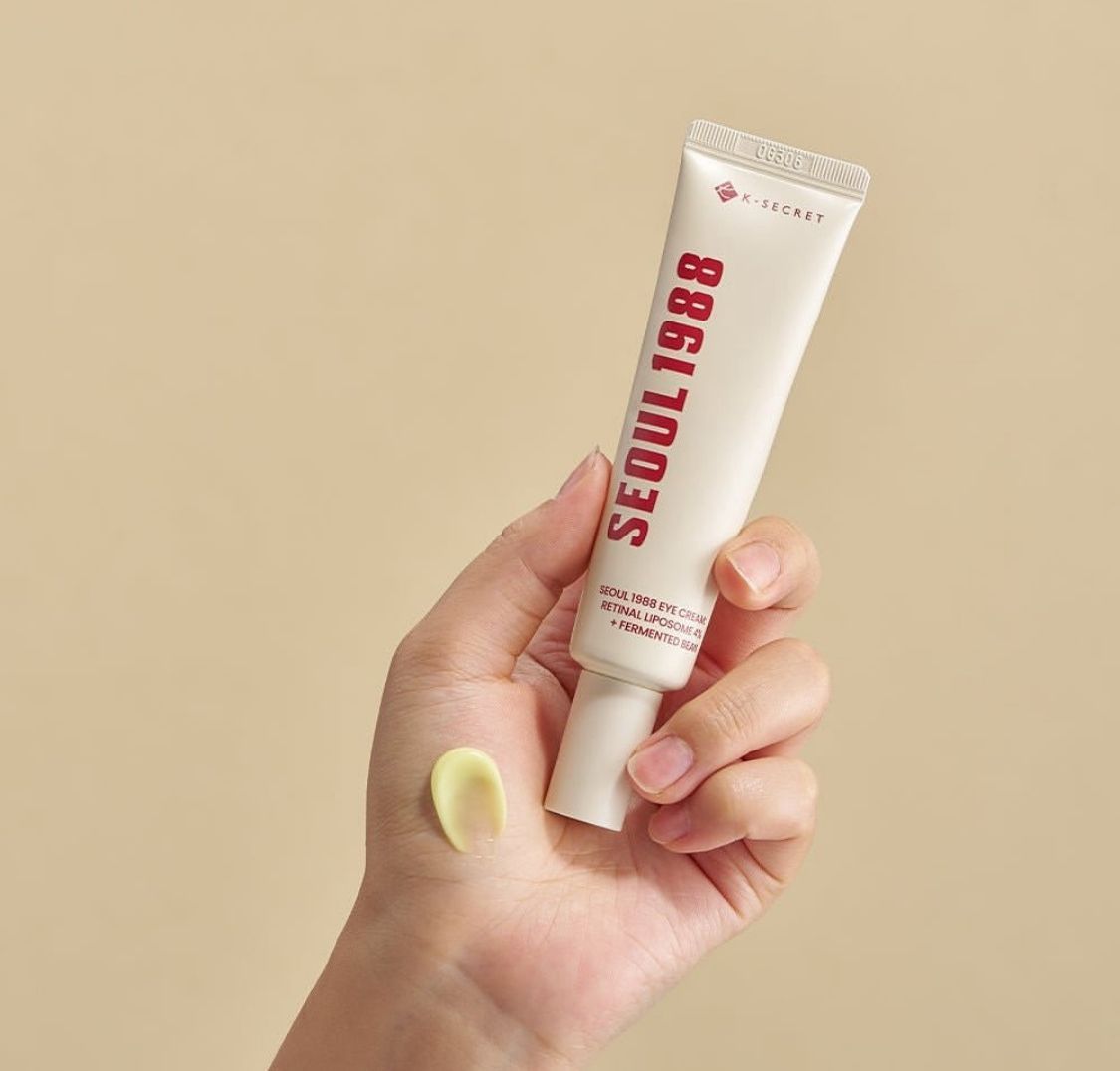 SEOUL 1988 Eye Cream Liposome Retinal 4% + Fermented Bean Extract with Bakuchiol Vitamins C & E 3 Peptides Eye Contour Powerful Cream Minimize Eye Bags Wrinkles Brighten Skin Strengthen Elasticity