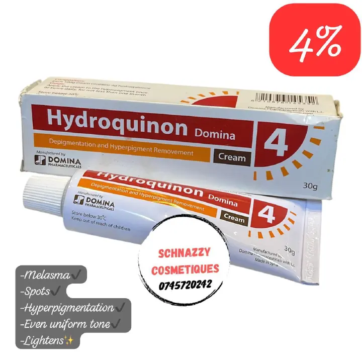 Hydroquinon Cream Fade Hyperpigmentation Melasma Stubborn Redness is used to lighten localized areas of hyperpigmented skin, such as skin blemishes, melasma, and freckles