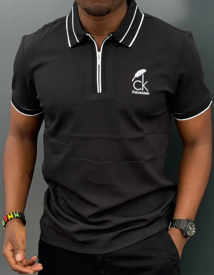 K&C Zipped Cotton Polo Shirts