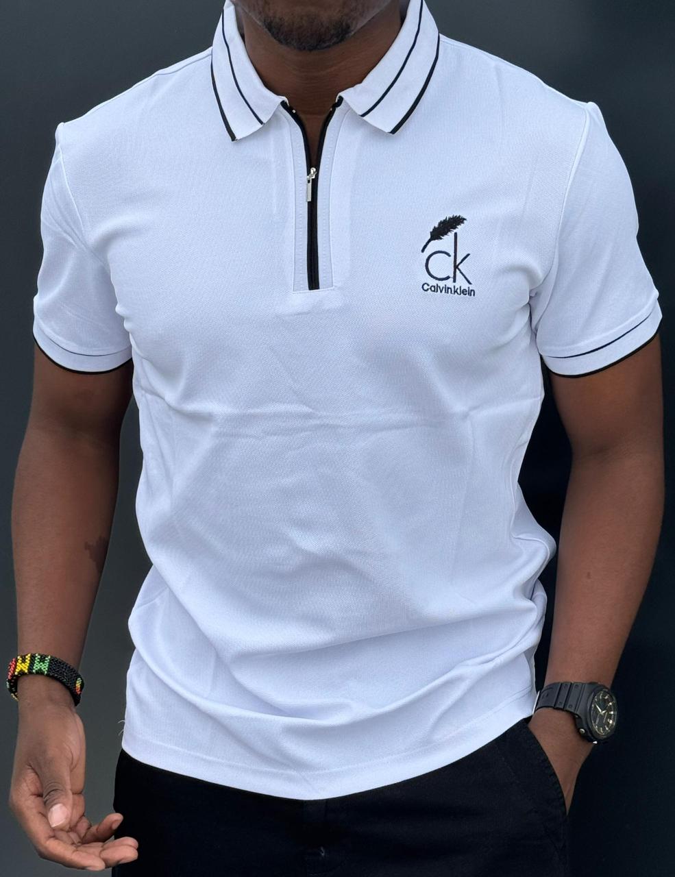 K&C Zipped Cotton Polo Shirts