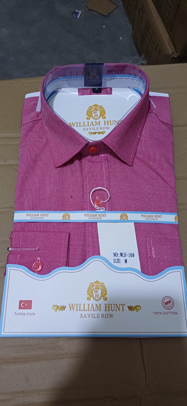 3pcs William Hunt Cotton Plain Shirts- Sizes S to 3XL-  (Plus a Free vest)