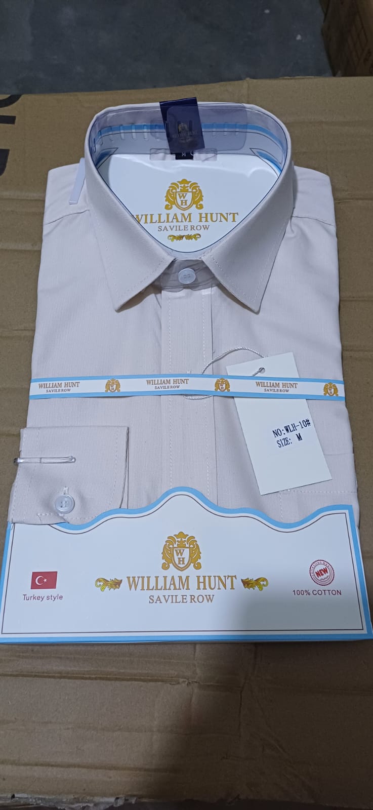 3pcs William Hunt Cotton Plain Shirts- Sizes S to 3XL-  (Plus a Free vest)