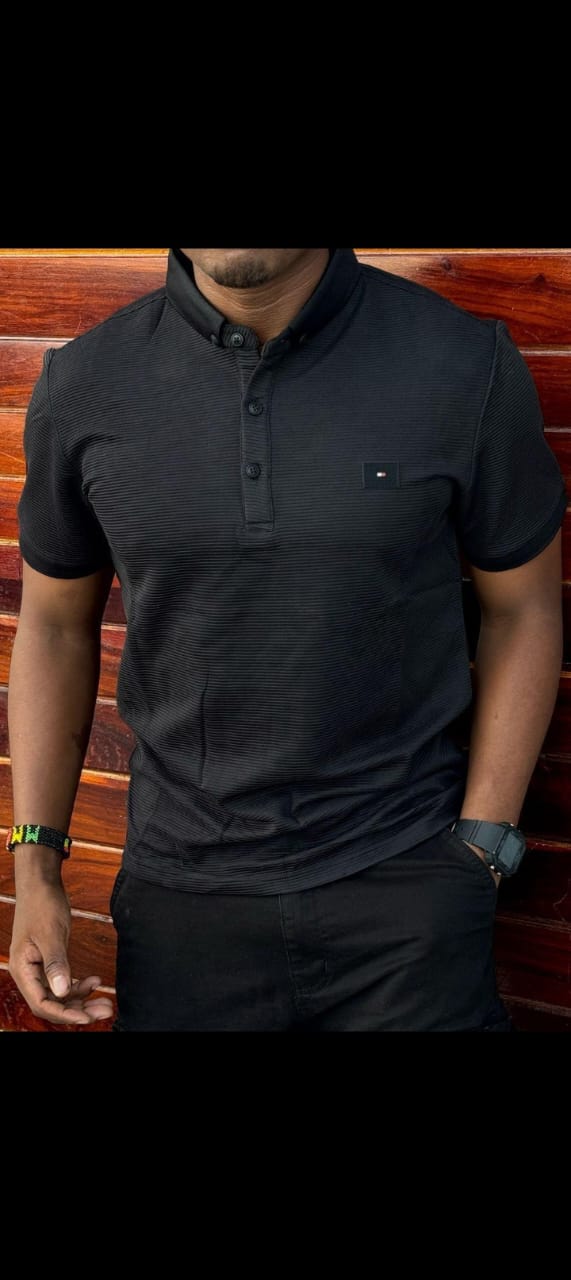 K&C Zipped Cotton Polo Shirts